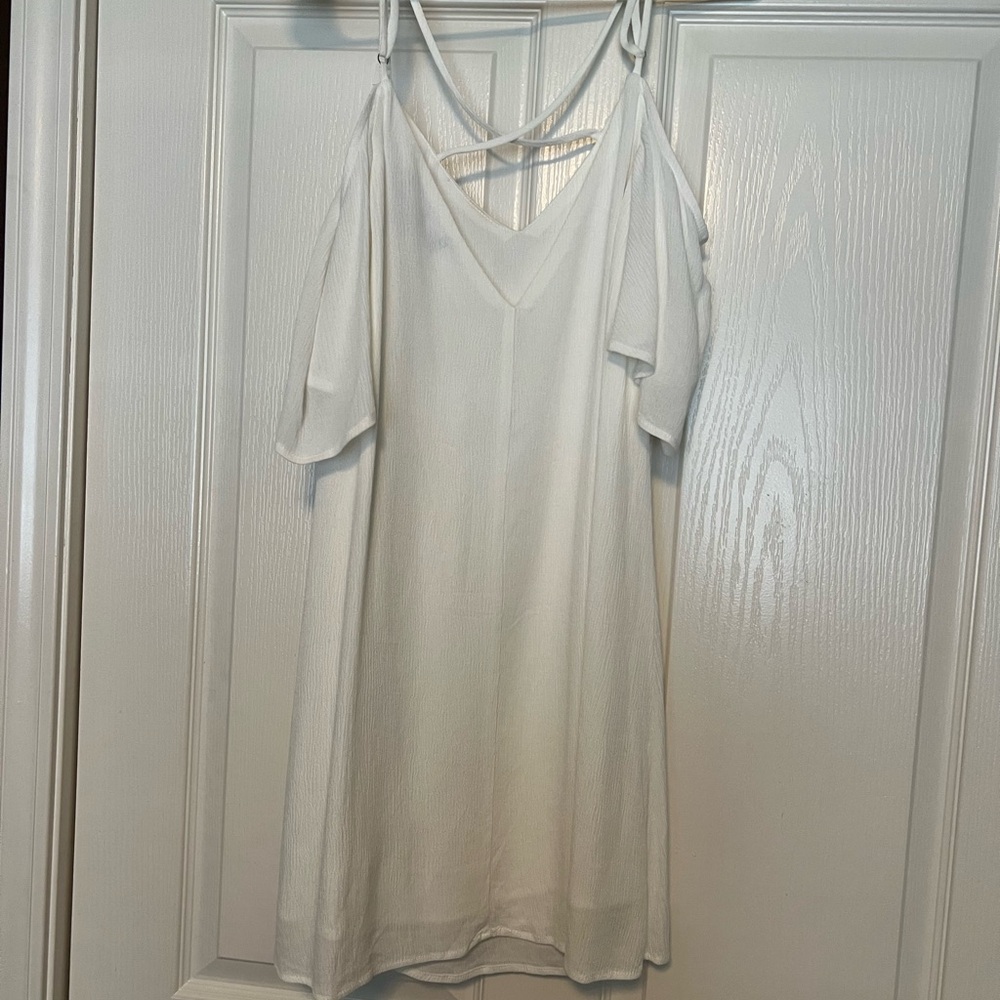 White Cold Shoulder Dress